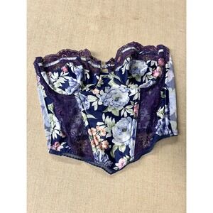 Vintage Christian Dior Intimates Multicolor Floral Corset Size 36C